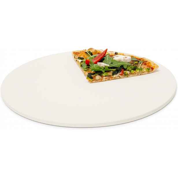 Kámen na pizzu (Ø33 cm), na gril, do trouby, masivní béžový