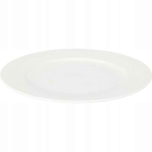 Mělký talíř Gastro, bílý, žebrovaný design, průměr 270 mm 6 ks