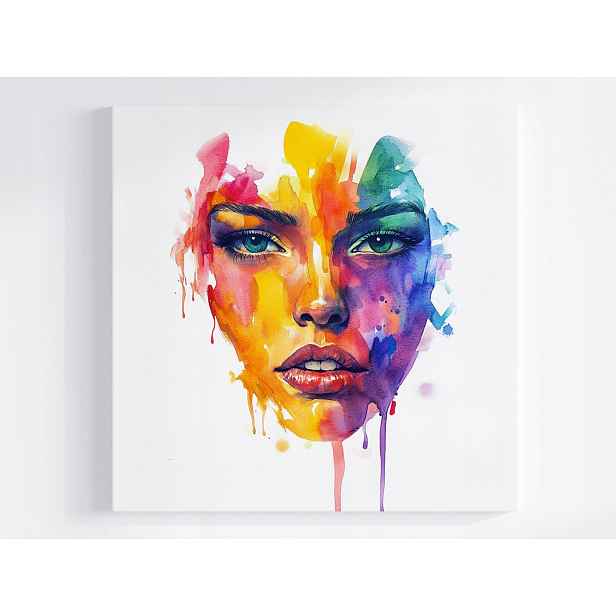 Obraz Na Plátně Canvas Žena Pop-art Barvy Duha Abstrakce 50x50