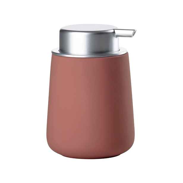 Světle červený porcelánový dávkovač mýdla 250 ml Nova – Zone