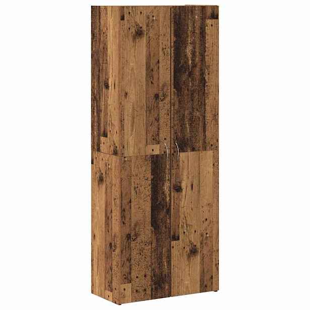 vidaXL Kancelářská skříň Staré dřevo 60 x 32 x 152,5 cm
