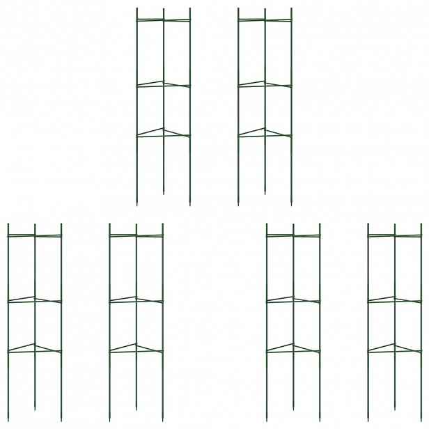 vidaXL Podpěrné klece pro rajčata 6 ks 116 cm ocel a PP