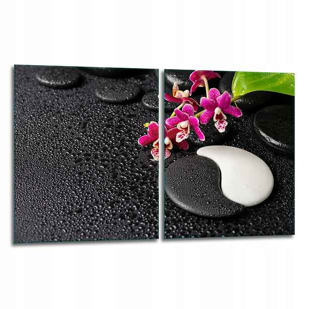 7v1 2x Skleněná Ochranná Deska Na Sporák 40x52 Černá