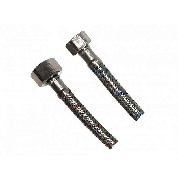 Flexibilní připojovací hadice FxF 3/8"x1/2" - nerez - 60 cm - 2ks