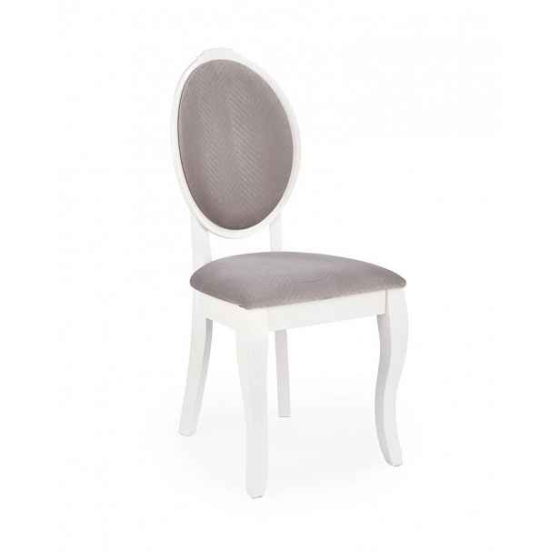 Jídelní židle VELO buk / látka Halmar Bílá - výška: 96 cm