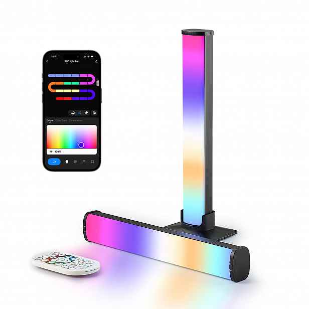 Lightbar LuminexDesigns Rgb 25 cm TV-Sync App ovládání herní místnosti
