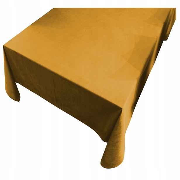 Velurový Ubrus Imperial 140x180 velvet, hořčicová barva
