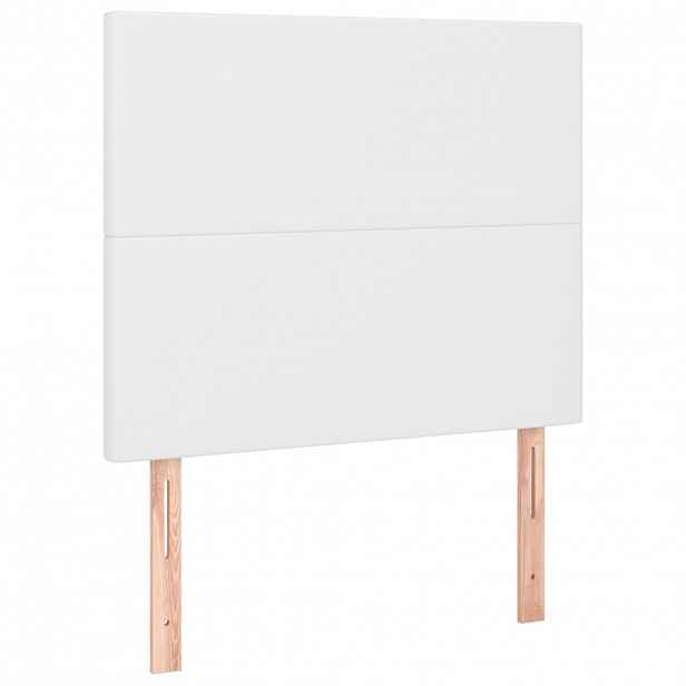 vidaXL Čelo postele bílé 80x5x118/128 cm umělá kůže