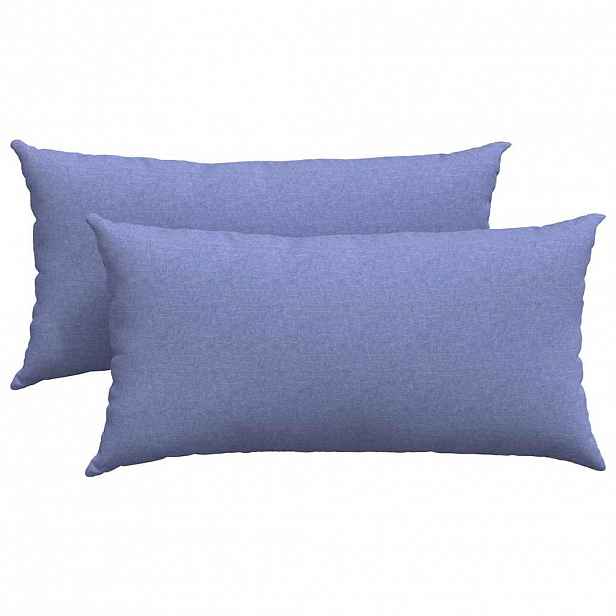 vidaXL Pohovkové polštáře 2 ks textil Modrá džínovina 80 x 40 cm