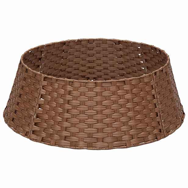 vidaXL Vánoční obojek na stromek Kulatý Světle hnědá Průměr 90 x 28 cm