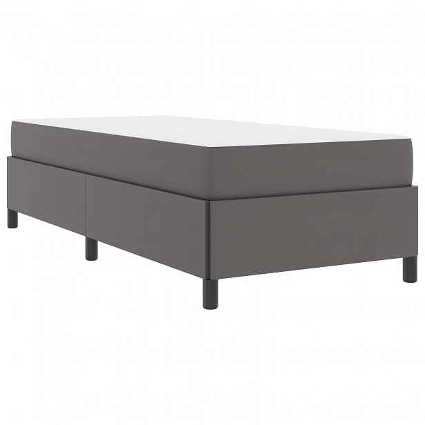 vidaXL Rám postele s matrací Šedá 80 x 200 cm textil