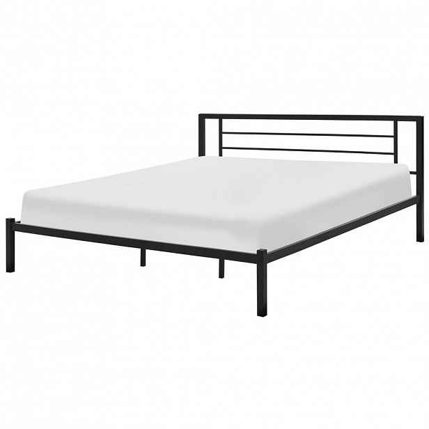 Beliani KOVOVÁ POSTEL 180/200 cm Černá Cusset