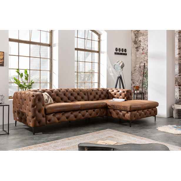 Chesterfield rohová sedací souprava ZETHOS Dekorhome