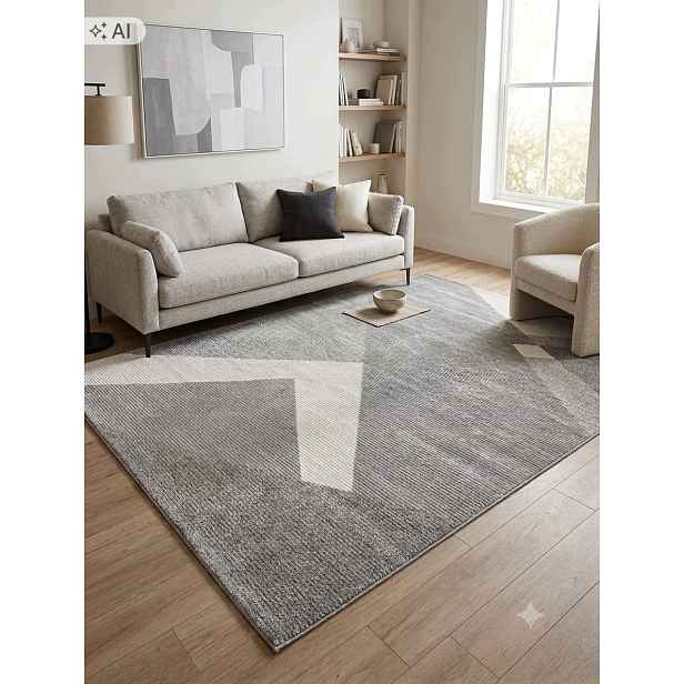 Koberec do obývacího pokoje 160 x 230 cm, vícebarevný, měkký vlas, plyšový