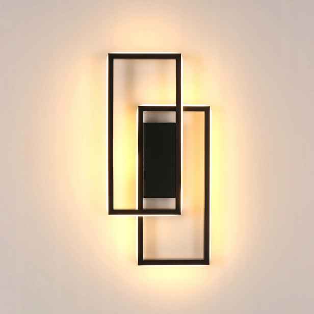 Černé Nástěnné Led Svítidlo Moderní Do Obývacího Pokoje Chodby 3000K 28W