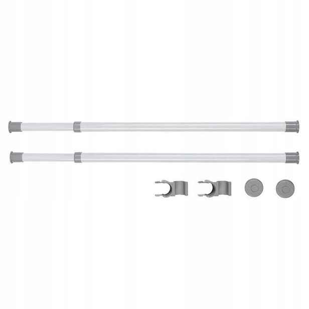 Šatní lišta, oblečení kolejnice Herkules 2 kusy, 75-120cm, Wenko