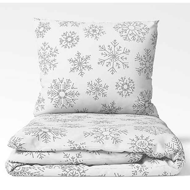 TOP Bavlněné povlečení WINTER COLLECTION 140x200+70x90 Jemné vločky