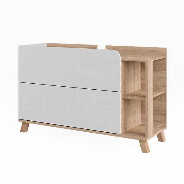 Vicco TOALETNÍ STOLEK PRO UMYVADLO Karen Sonoma/bílá 100 x 65 cm se 2 zásuvkami