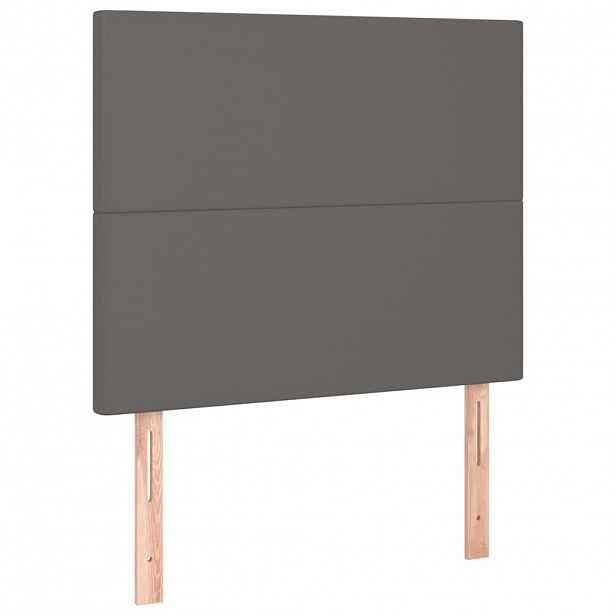 vidaXL Čelo postele šedé 80x5x118/128 cm umělá kůže