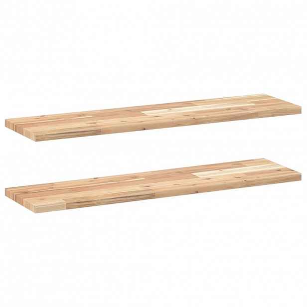 vidaXL Plovoucí police 2 ks 100 x 20 x 2 cm neošetřené akáciové dřevo