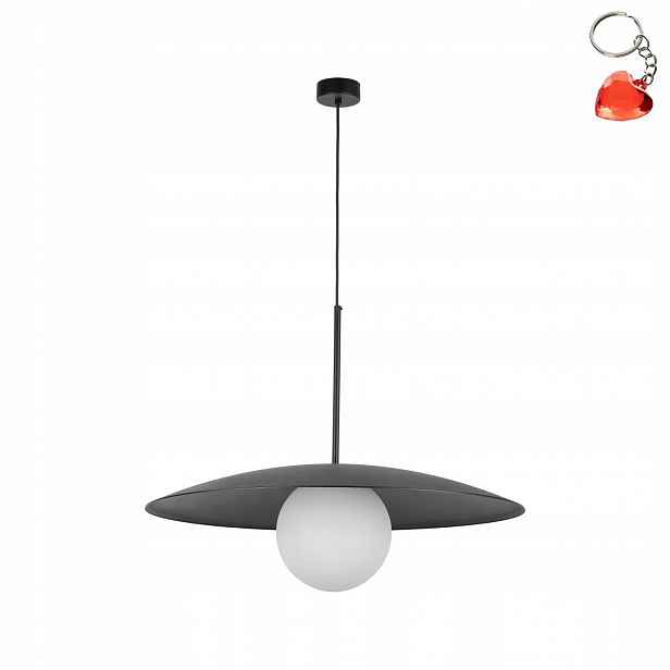 Závěsná lampa Zwis Pendant Slate Černá E27 Kov Sklo 65 cm Tk Lighting