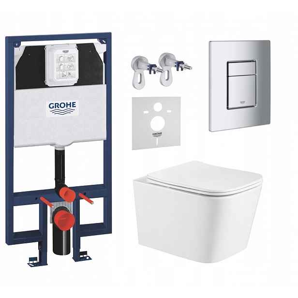 7v1 Sada Wc, Stelaz Grohe Slim Wc Mísa Imprese Tornado Tlačítko