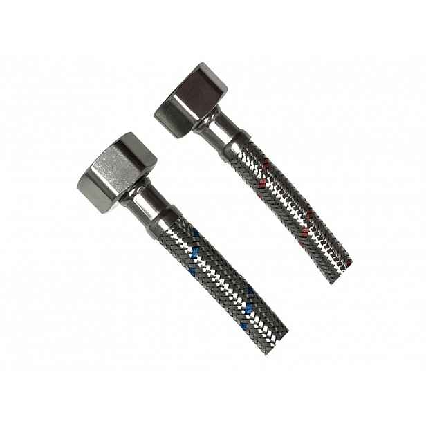 Flexibilní připojovací hadice FxF 3/8"x3/8" - nerez - 60 cm - 2ks