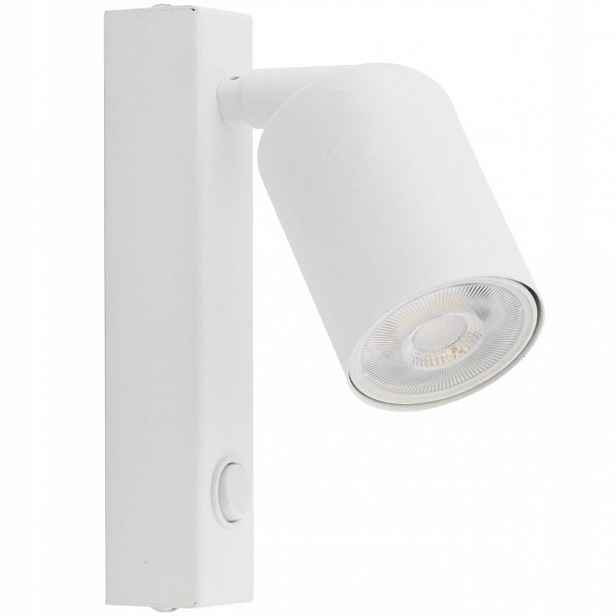 Nástěnná lampa Nex bílá 1xGU10 s vypínačem Moderní Nástěnná Lampa