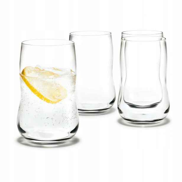 Sklenice na nápoje vodu na nápoje Future 370 ml sada sklenic 4 ks