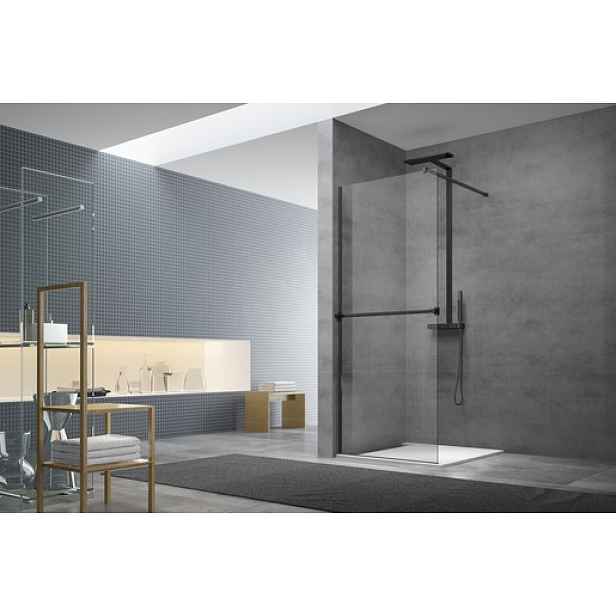 Tyč na ručníky 138 cm Swiss Aqua Technologies Walk-in černá SATWIDOPLTYCC
