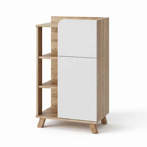 Vicco STŘEDNÍ SKŘÍŇKA Karen Sonoma/bílá 50 x 90 cm s dvířky a zásuvkou