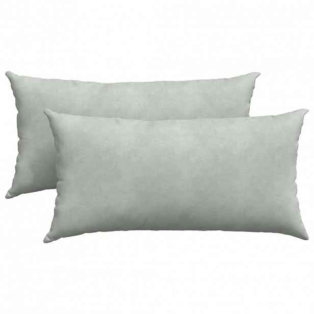 vidaXL Pohovkové polštáře 2 pcs Světle šedá 80 x 40 cm Žebrovaná látka