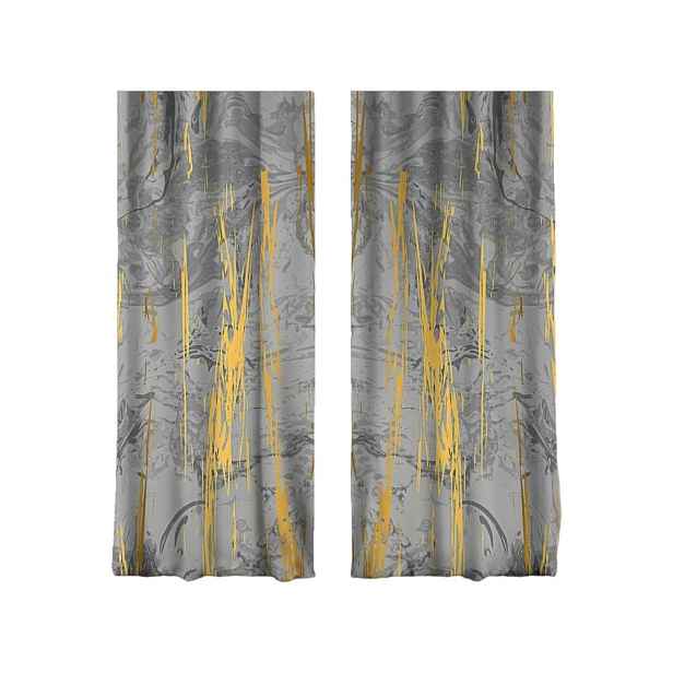 Závěsy v šedo-zlaté barvě v sadě 2 ks 140x260 cm – Mila Home