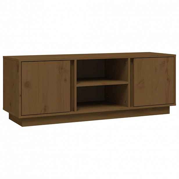 vidaXL TV skříňka medově hnědá 110x35x40,5 cm masivní borové dřevo