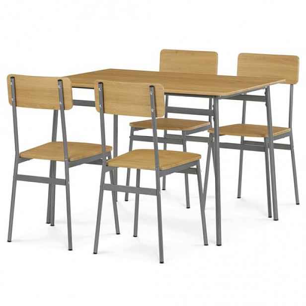 Jídelní set Autronic Hnědá MDF AUT-O2156 OAK