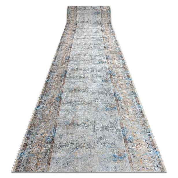 rugsX POGUMOVANÝ běhoun LOTUS BORDERO 95111 šedý / béžový NA MYTÍ 60cm 60/280 cm