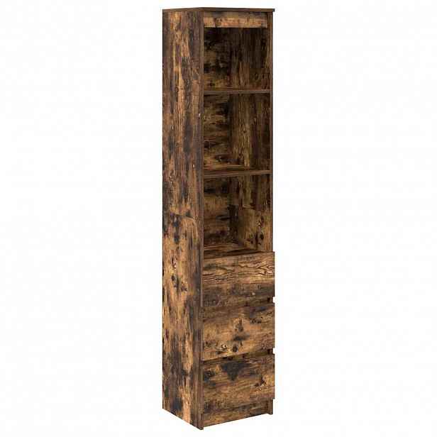 vidaXL Vysoká deska Smoked Oak 37,5x35x180 cm Dřevěná konstrukce