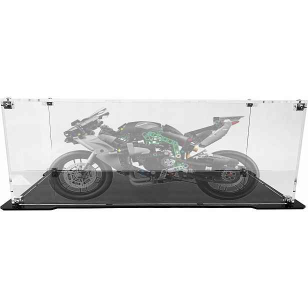 Vitrína s černou základnou pro Lego 42170 Technic Kawasaki Ninja H2R