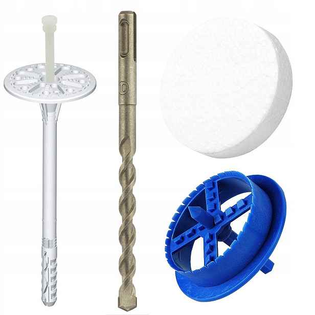 Hmoždinky Na Polystyren 26cm zátky fréza vrták Sds