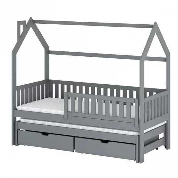 Posteľ Domček Monkey 80x160 grey