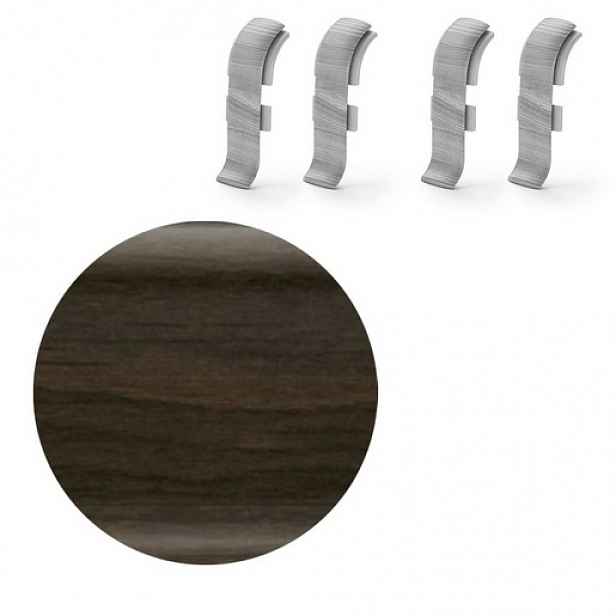 Spojka k soklu Naturel wenge , PVC délka 0,5 cm, výška hrany 56 mm, NATNGTF24