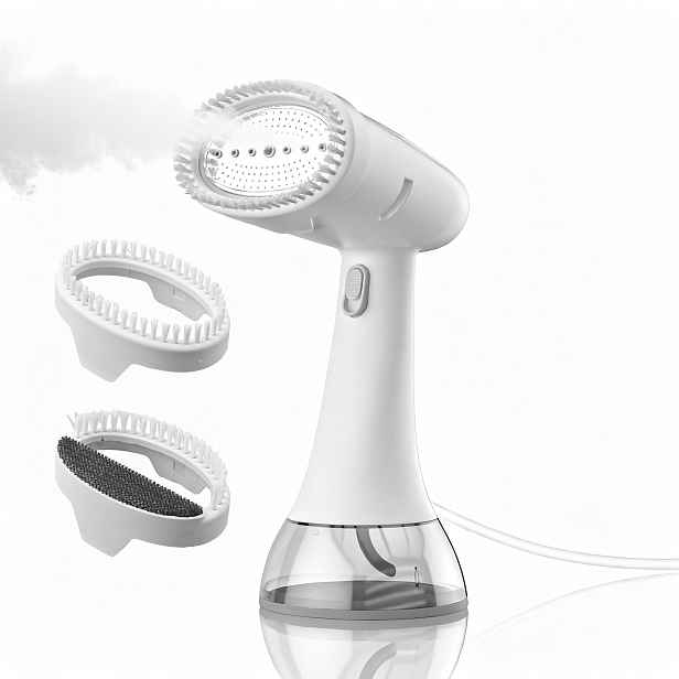TEMU Super výkonná ruční parní žehlička 1500W vhodná pro všechno oblečení, rychlé zahřívání za 20 sekund, odstraňovač vrásek s ABS, přenosná parní