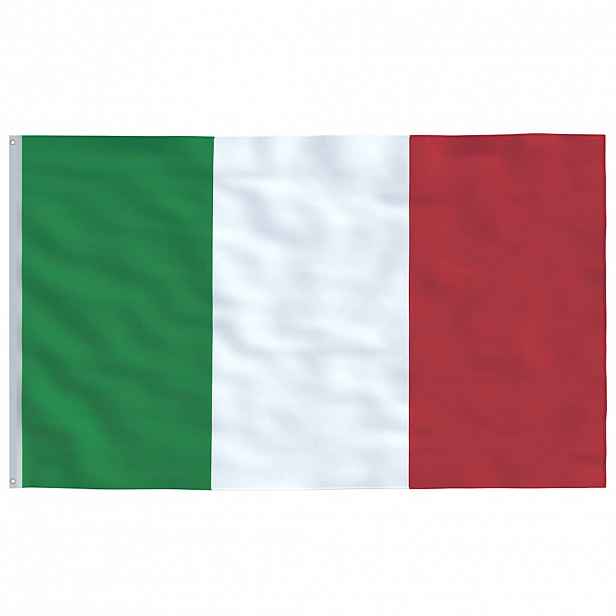 vidaXL Italská vlajka 90 x 150 cm