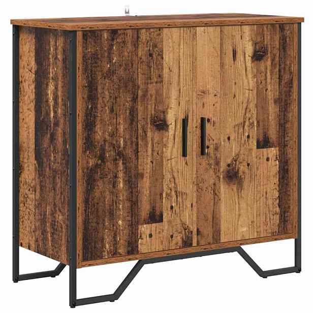 vidaXL Servírovací skříň Staré dřevo 78 x 35 x 74.5 cm