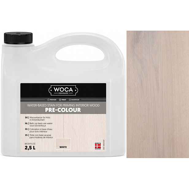 Woca Pre-Colour White 2,5L bílá mořidla na dřevo pod olej na podlahy a nábytek