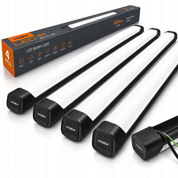 4x Led stropní svítidlo Hermetické svítidlo do garáže Dílna 36W 60cm 4000lm