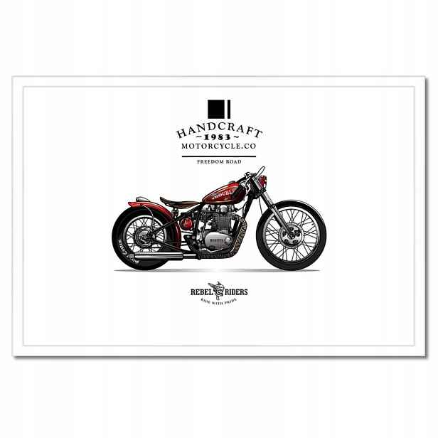 Plakáty v rámu 60x40 Motocykl Zabytek Vintage