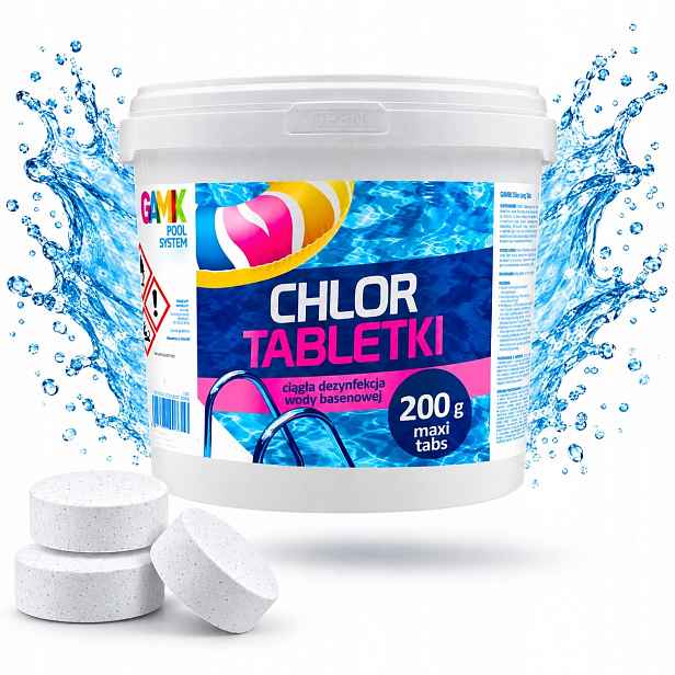 Chlor 5 Kg 25X200 G Velké Bazénové Tablety Long Tabs, Stálá Dezinfekce Vody