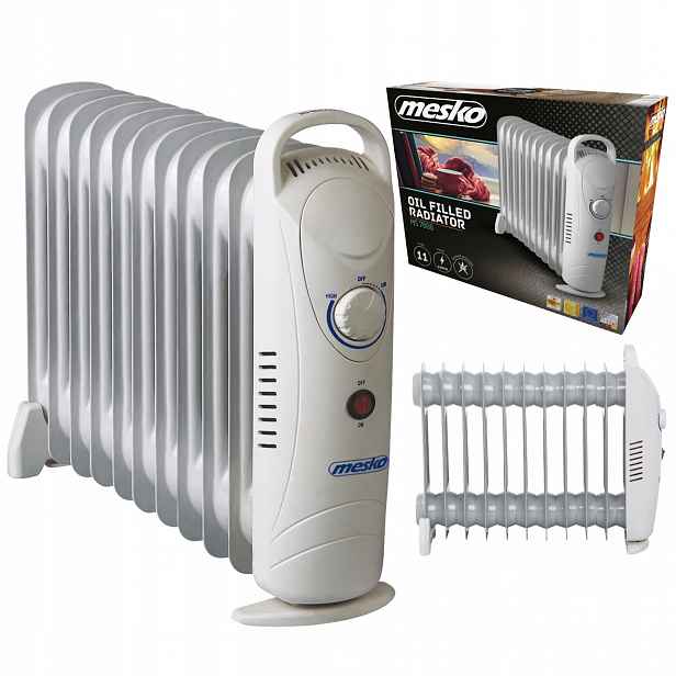 Olejový radiátor 11 žeber Olejak 1200W plynulá regulace teploty Mesko