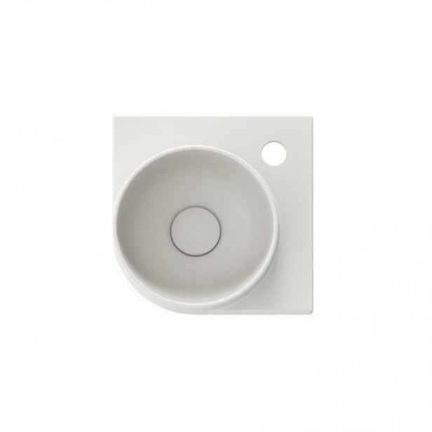 Ravak Yard rohové umývátko 28x28 cm smoke grey mat XJX0O228000